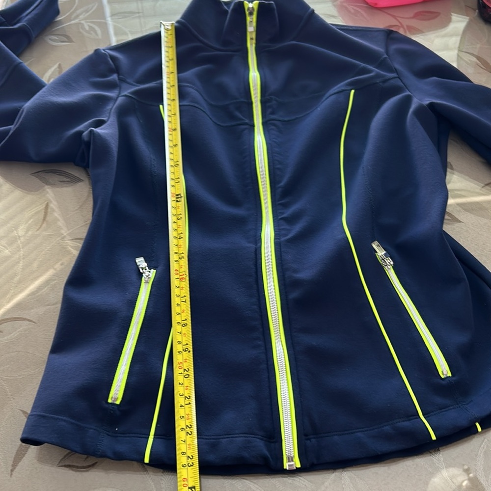 NYGARD Fitted Stretch Zip Up Jacket Navy Blue SzM - Picture 11 of 11